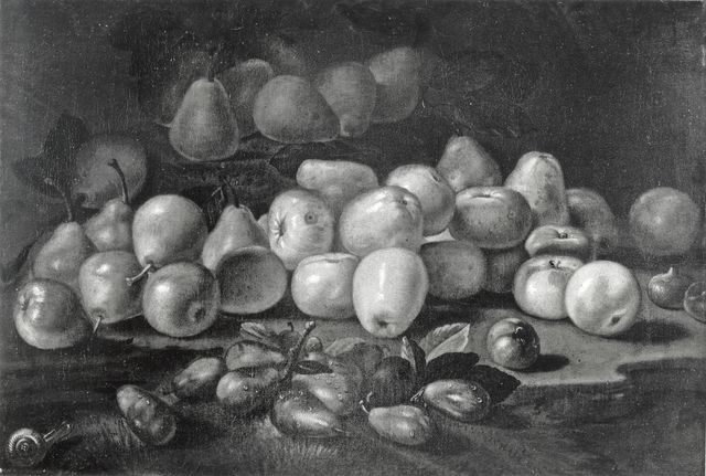 Anonimo — Autore non indicato - sec. XVII/ XVIII - Natura morta con pere e mele — insieme